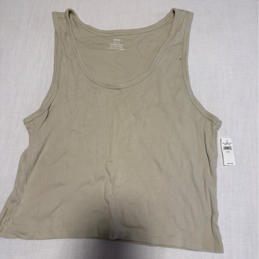Women's Beige Aerie Tank Top